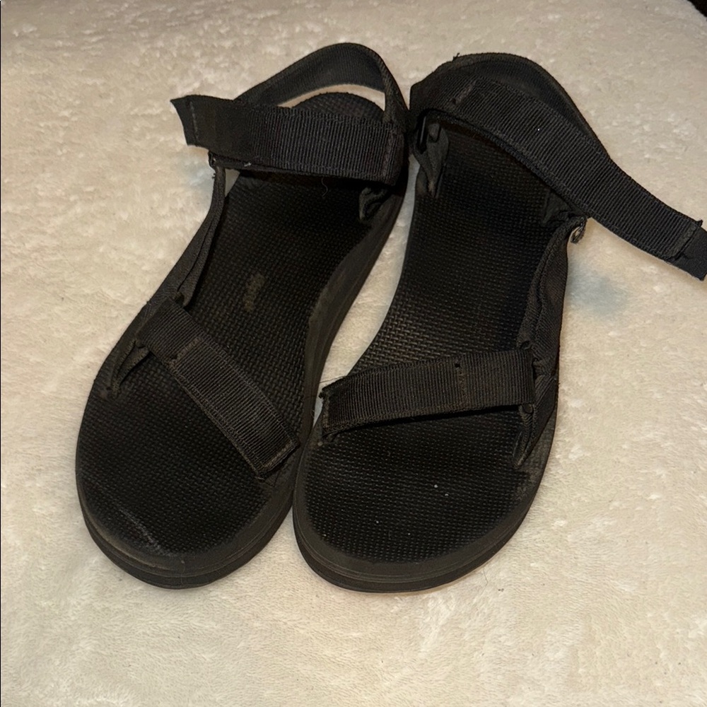 Teva Black Sporty Sandals with Adjustable Straps